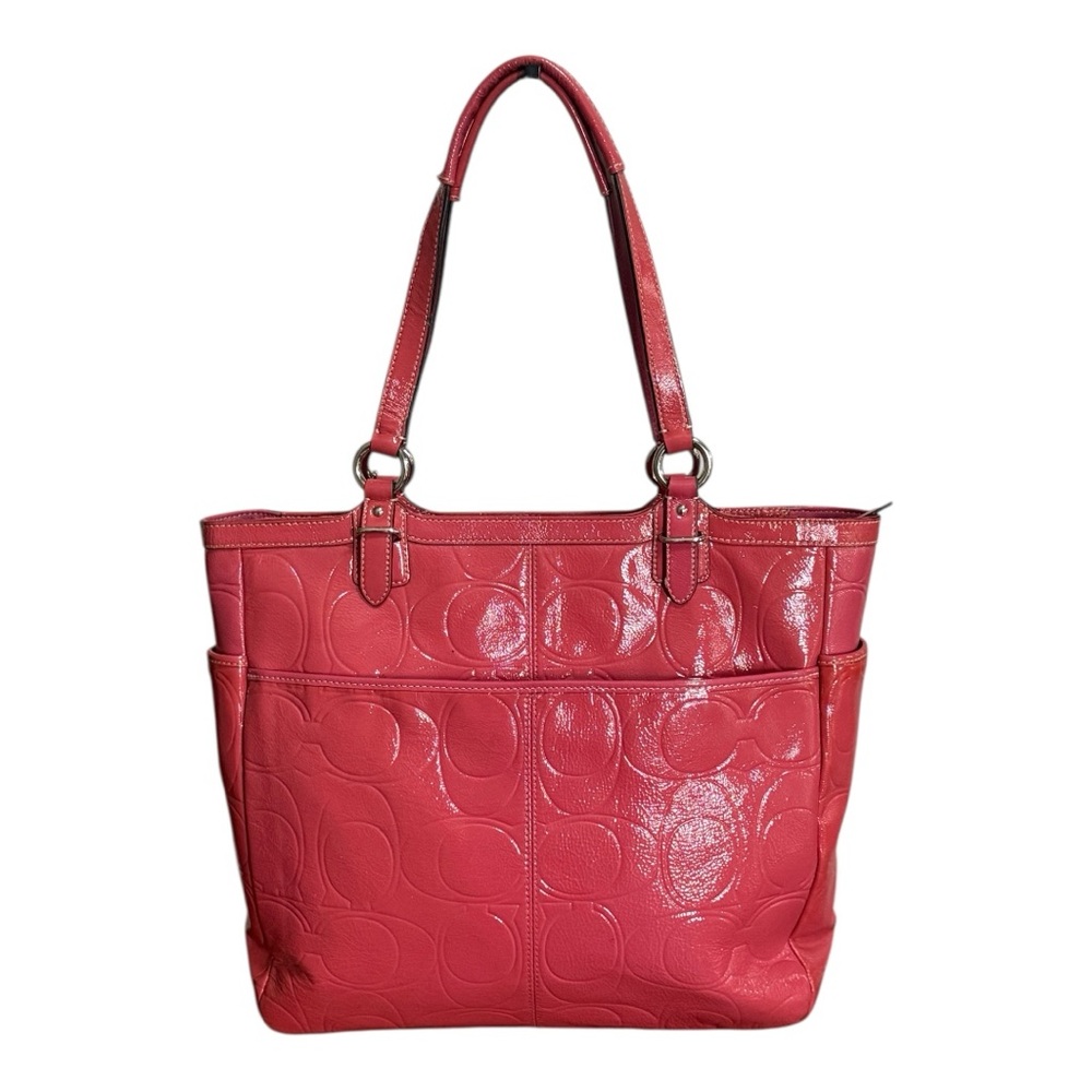 Authentic Coach Rose Patent Leather Monogram Tote Bag! EUC! - Picture 5 of 15